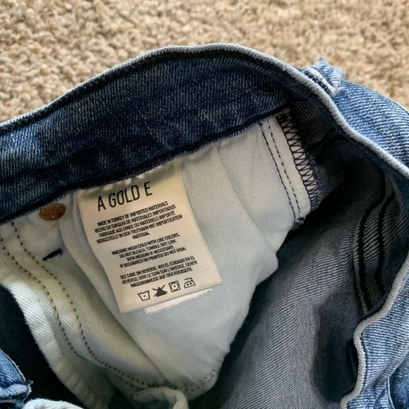 Agolde Los Angeles Premium Classic Blue Distressed Women's Jeans - Picture 6 of 7